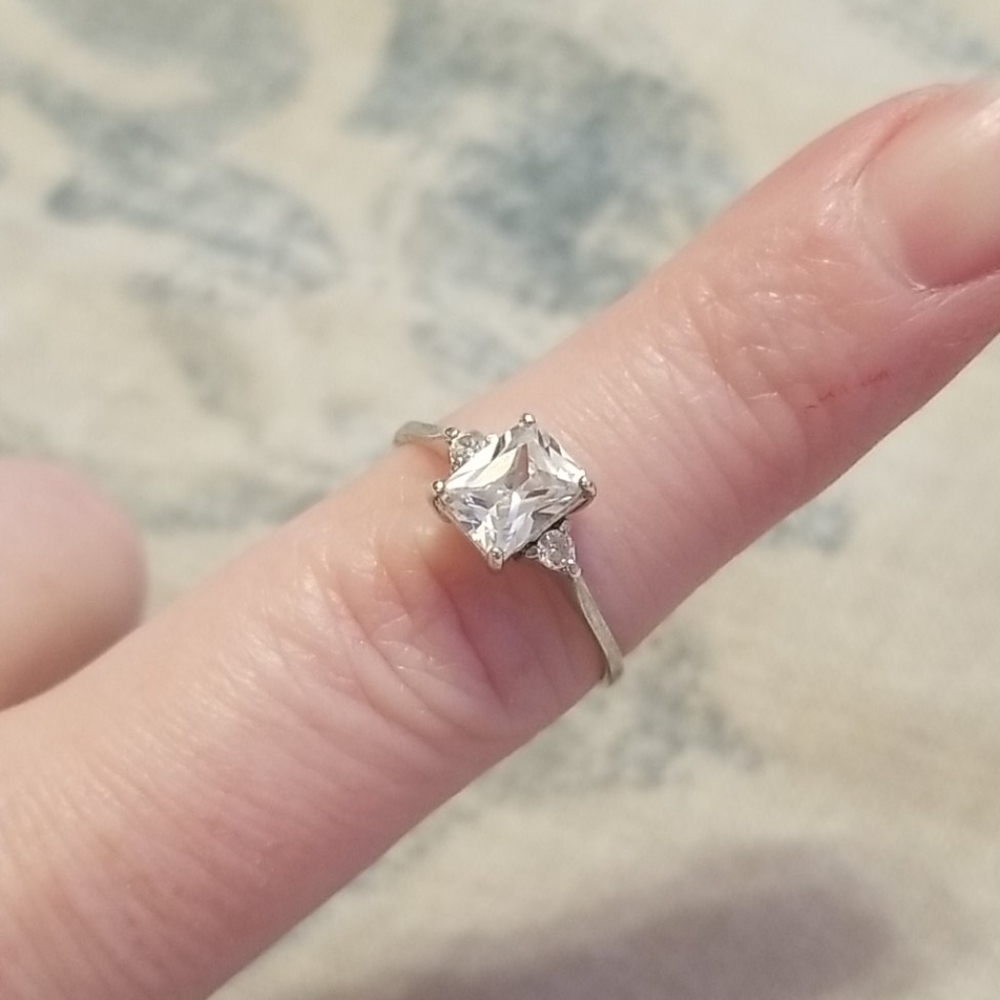 Vintage cz deco ring